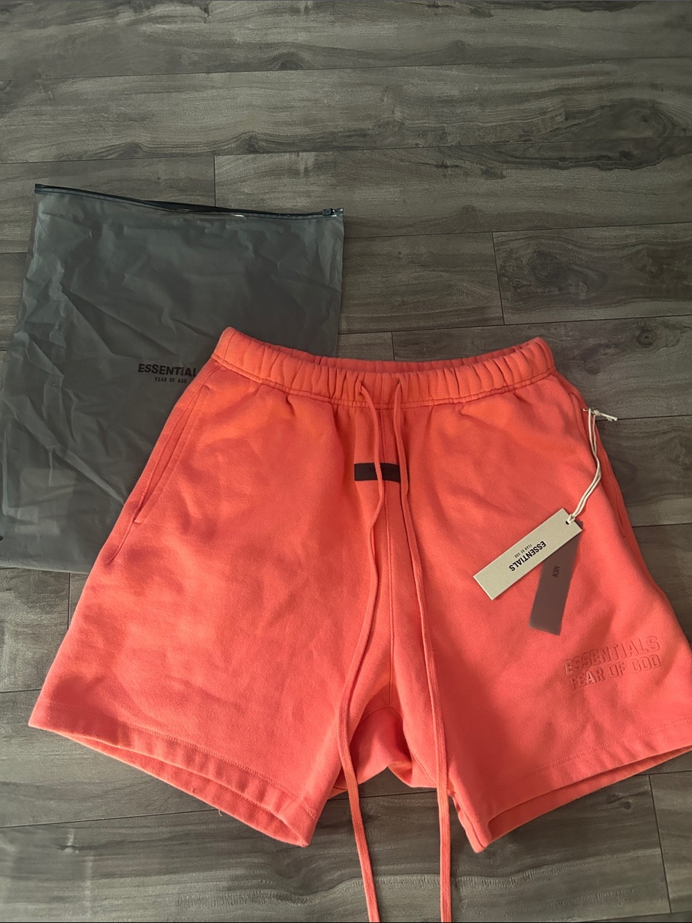ESSENTIALS Men’s Coral Drawstring Athletic Shorts